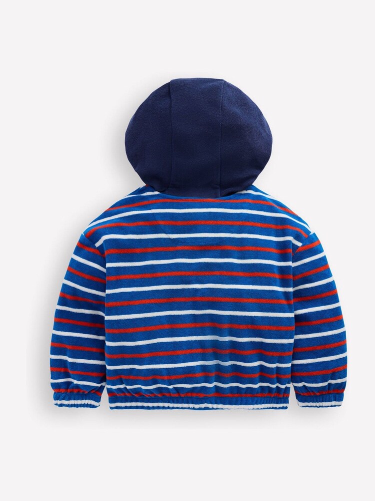Boden Blue Towelling Zip-through Hoodie - Image 2 of 3