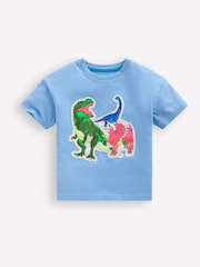 Boden Blue Short Sleeve Badge T-Shirt - Image 1 of 3