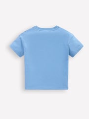 Boden Blue Short Sleeve Badge T-Shirt - Image 2 of 3
