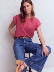 Boden Pink Turn Back T-Shirt - Image 4 of 5