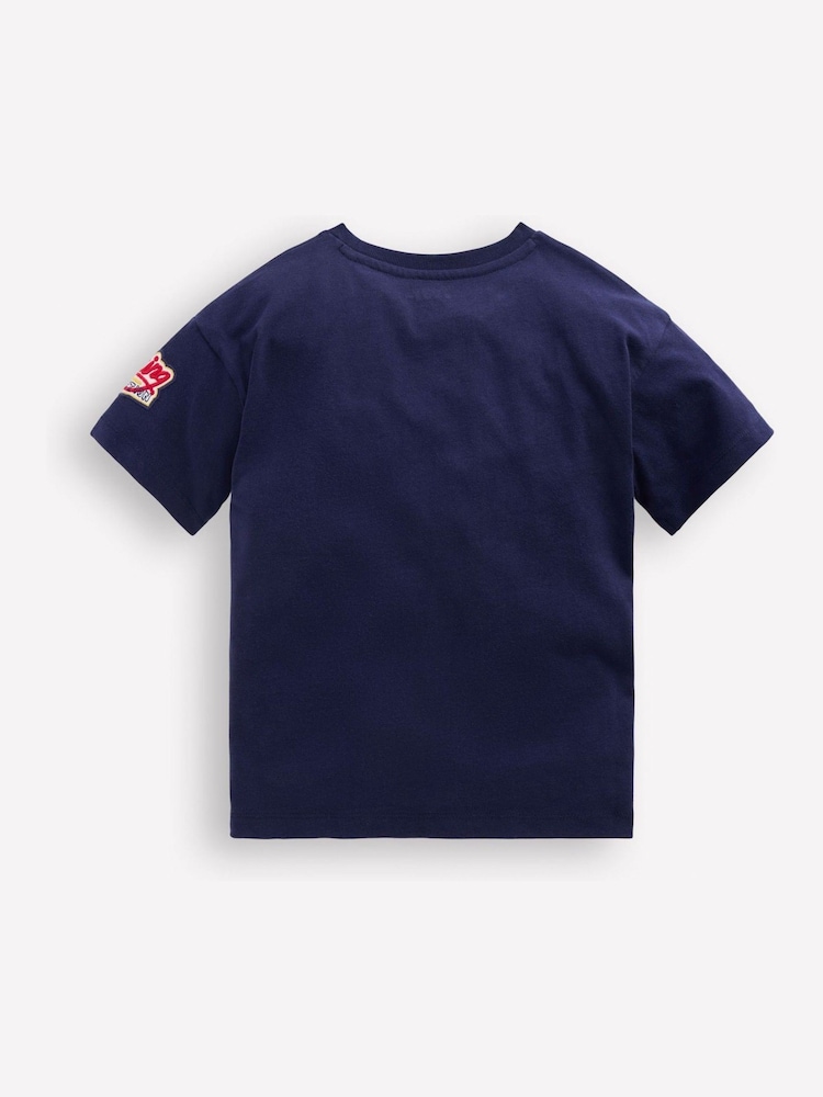 Boden Navy Blue Short Sleeve Badge T-Shirt - Image 2 of 3