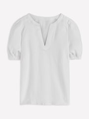 Boden White Yoke Collar Linen Top - Image 4 of 4