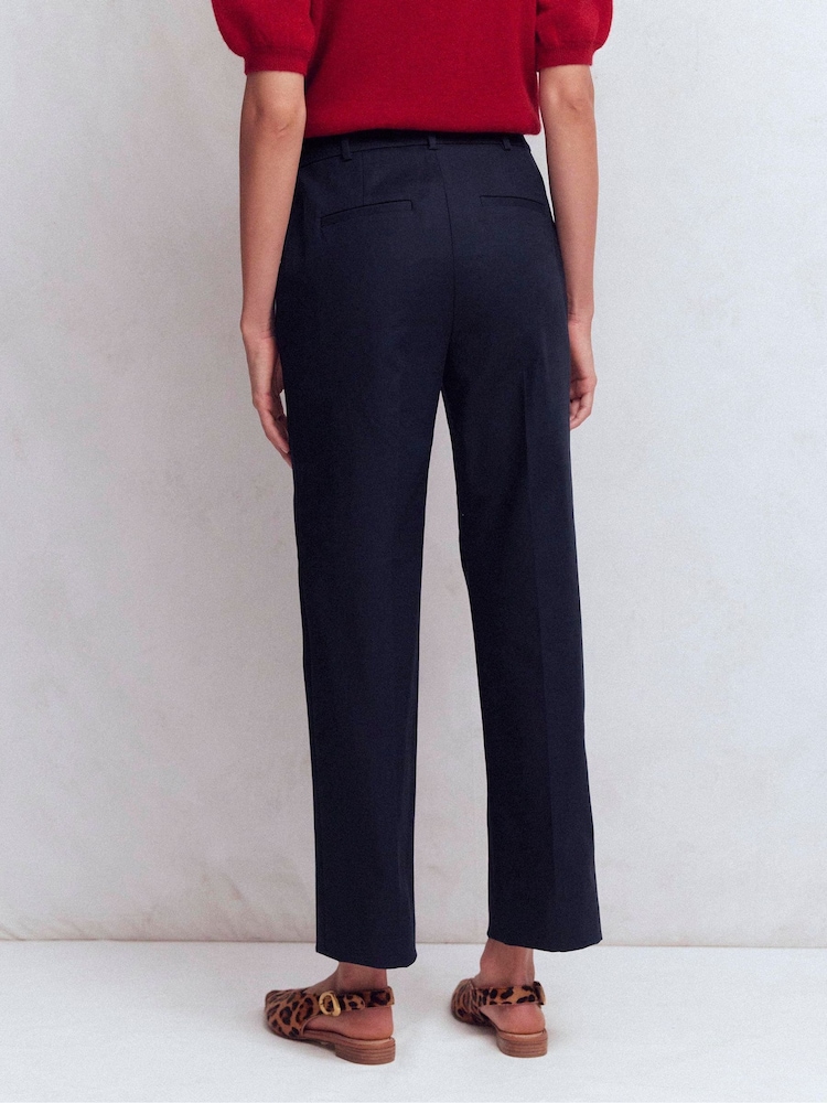 Boden Blue Slim Leg Cotton Trousers - Image 2 of 5 Boden Blue Slim Leg Cotton Trousers - Image 2 of 5