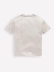 Boden Cream Short Sleeve Badge T-Shirt - Image 2 of 3