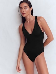 Boden Black Strap Detail Swimsuit - Image 1 of 6