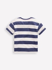 Boden Blue Short Sleeve Badge T-Shirt - Image 2 of 3