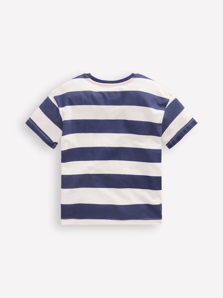 Boden Blue Short Sleeve Badge T-Shirt - Image 2 of 3