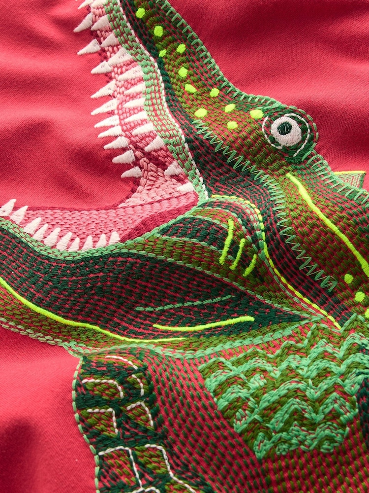 Boden Red Superstitch T-Shirt - Image 3 of 3