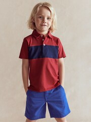 Boden Red Slub Polo Shirt - Image 1 of 4