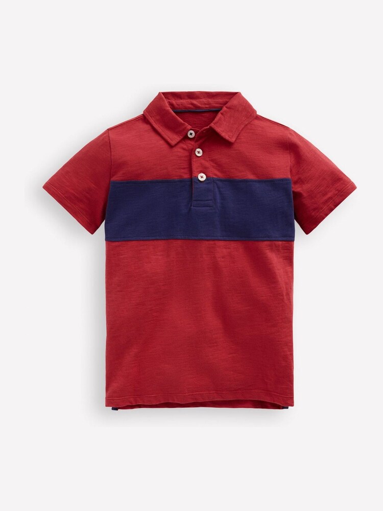Boden Red Slub Polo Shirt - Image 2 of 4
