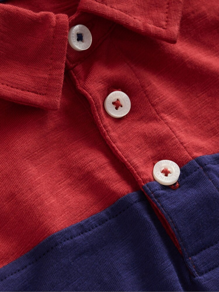 Boden Red Slub Polo Shirt - Image 4 of 4