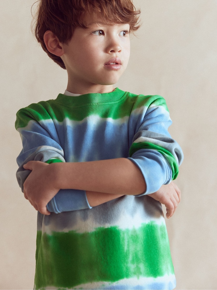Boden Green Tie Dye Sweatshirt - Image 1 of 4 Boden Green Tie Dye Sweatshirt - Image 1 of 4