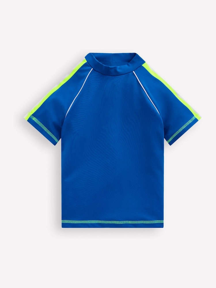 Boden Blue Short Sleeve Rash Vest - Image 1 of 3