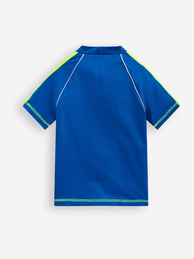 Boden Blue Short Sleeve Rash Vest - Image 2 of 3