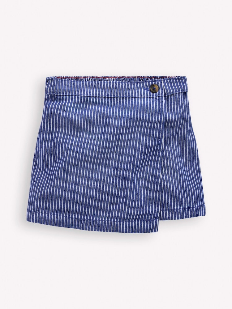 Boden Blue Wrap Woven Skort - Image 1 of 4