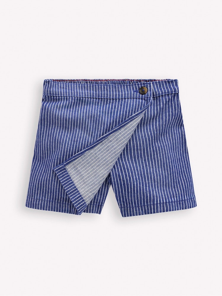 Boden Blue Wrap Woven Skort - Image 2 of 4