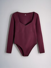 The Set 3 Pack Seam Picot Trim Bodysuit Burgundy Red/Khaki Green/Brown - Image 6 of 9