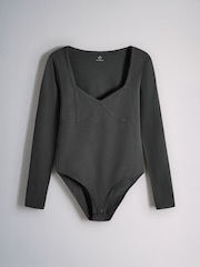 The Set 3 Pack Seam Picot Trim Bodysuit Burgundy Red/Khaki Green/Brown - Image 7 of 9