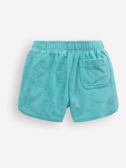 Boden Blue Towelling Embroidered Shorts - Image 2 of 3