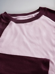 The Set 3 Pack Raglan Baseball Semi Sheer T-Shirts Navy Blue/Burgundy/Grey - Image 13 of 14