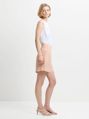 French Connection Orange Mona Calissa Cotton Shorts - Image 4 of 6