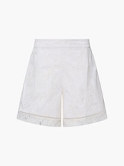 French Connection White Zoe Lace Shorts - Image 4 of 5