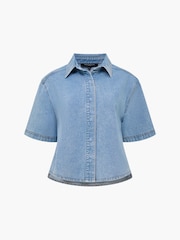 French Connection Sam Denim Short Sleeve Shirt - Imagen 1 de 1