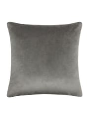 Furn Charcoal Dove Meridian Velvet 45cm X 45cm Feather Filled 45 x 45cm Cushion - Image 2 of 5