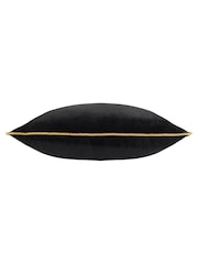 Furn Black Gold Meridian Velvet 45cm X 45cm Feather Filled 45 x 45cm Cushion - Image 3 of 5