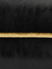 Furn Black Gold Meridian Velvet 45cm X 45cm Feather Filled 45 x 45cm Cushion - Image 4 of 5