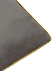 Furn Charcoal Moss Meridian Velvet 45cm X 45cm Feather Filled 45 x 45cm Cushion - Image 5 of 6