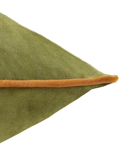 Furn Olive Ginger Meridian Velvet 45cm X 45cm Feather Filled 45 x 45cm Cushion - Image 4 of 7