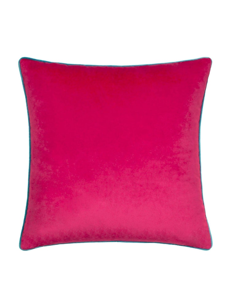 Furn Raspberry Teal Meridian Velvet 45cm X 45cm Feather Filled 45 x 45cm Cushion - Image 2 of 5 Furn Raspberry Teal Meridian Velvet 45cm X 45cm Feather Filled 45 x 45cm Cushion - Image 2 of 5