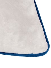 Furn Silver Navy Meridian Velvet 45cm X 45cm Feather Filled Cushion - Image 4 of 5
