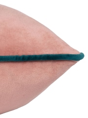 Furn Blush Teal Meridian Velvet 45cm X 45cm Feather Filled 45 x 45cm Cushion - Image 4 of 6