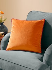 Furn Clementine Hot Pink Meridian Velvet 45cm X 45cm Feather Filled 45 x 45cm Cushion - Image 1 of 5