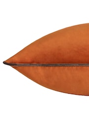 Furn Pumpkin Mocha Meridian Velvet Feather Filled 45 x 45cm Cushion - Image 4 of 5