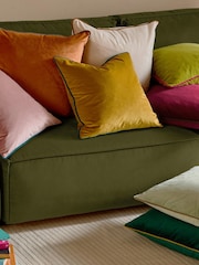 Furn Cranberry Mocha Meridian Velvet 45cm X 45cm Feather Filled 45 x 45cm Cushion - Image 5 of 6