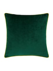 Furn Emerald Moss Meridian Velvet 45cm X 45cm Feather Filled 45 x 45cm Cushion - Image 2 of 5