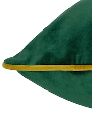 Furn Emerald Moss Meridian Velvet 45cm X 45cm Feather Filled 45 x 45cm Cushion - Image 4 of 5