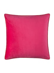 Furn Hot Pink Red Meridian Velvet Feather Filled 45 x 45cm Cushion - Image 4 of 7