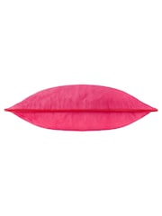 Furn Hot Pink Red Meridian Velvet Feather Filled 45 x 45cm Cushion - Image 5 of 7