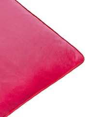 Furn Hot Pink Red Meridian Velvet Feather Filled 45 x 45cm Cushion - Image 7 of 7