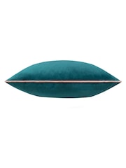 Furn TealBlush Meridian Velvet Feather Filled 45 x 45cm Cushion - Image 4 of 5