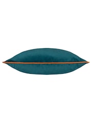Furn Teal Tiger Meridian Velvet Feather Filled 45 x 45cm Cushion - Image 4 of 5