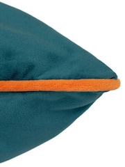 Furn Teal Tiger Meridian Velvet Feather Filled 45 x 45cm Cushion - Image 5 of 5