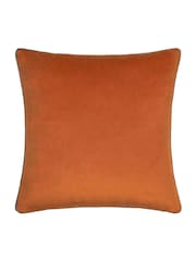Furn Pumpkin Mocha Meridian Velvet Feather Filled 55 x 55cm Cushion - Image 4 of 6
