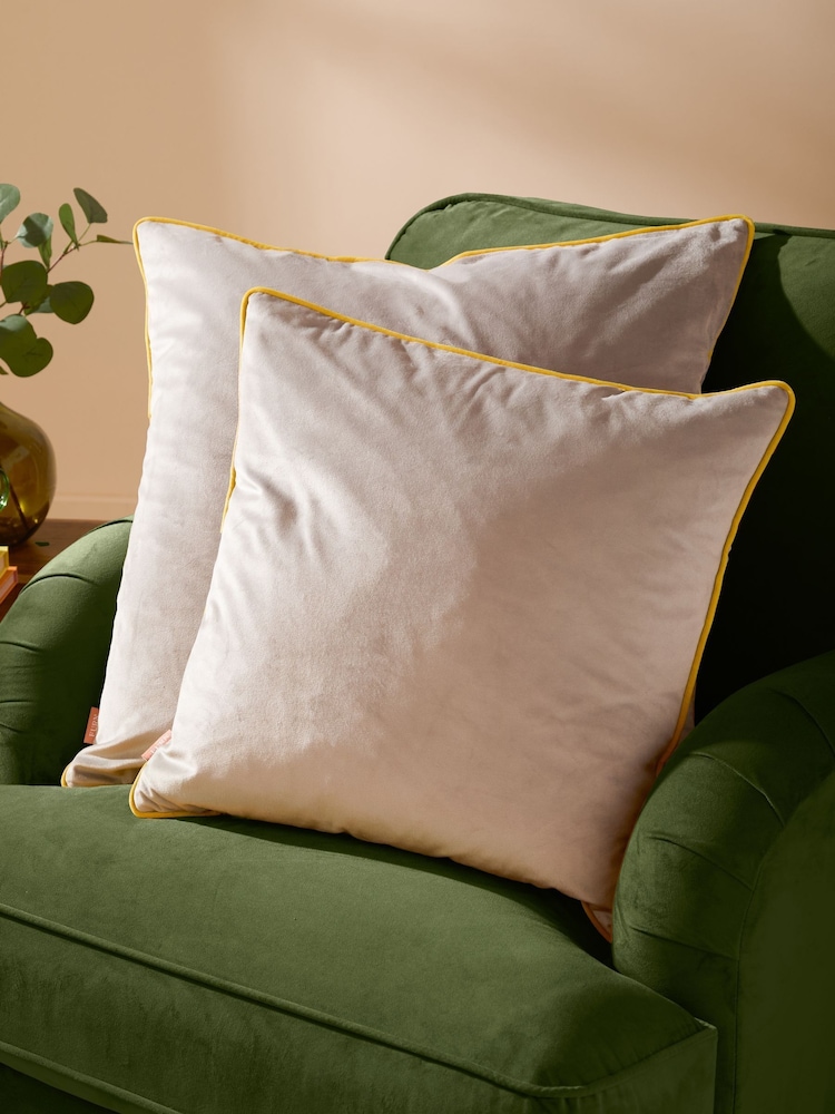 Furn Dove Cylon Meridian Velvet 45cm X 45cm Feather Filled 45 x 45cm Cushion - Image 2 of 5 Furn Dove Cylon Meridian Velvet 45cm X 45cm Feather Filled 45 x 45cm Cushion - Image 2 of 5