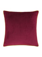 Furn Maroon Moss Meridian Velvet 45cm X 45cm Feather Filled 45 x 45cm Cushion - Image 3 of 5