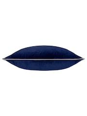 Furn Navy Silver Meridian Velvet 45cm X 45cm Feather Filled 55 x 55cm Cushion - Image 4 of 5
